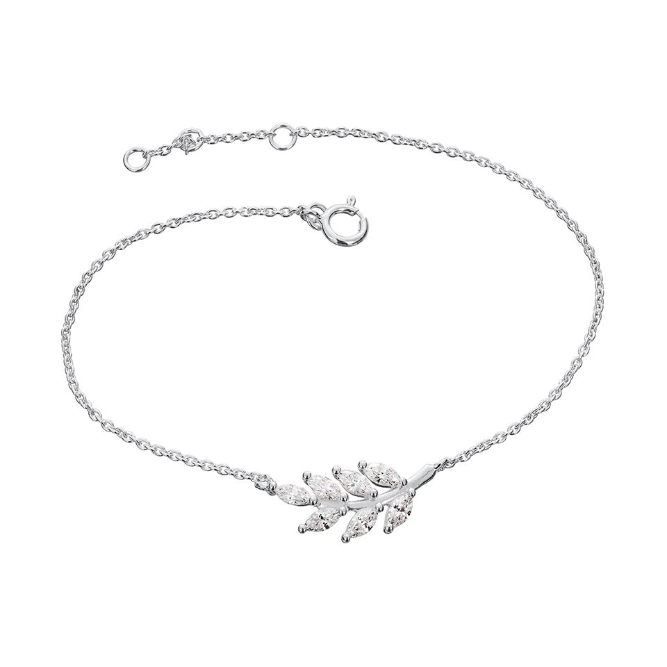 Armband i &auml;kta silver