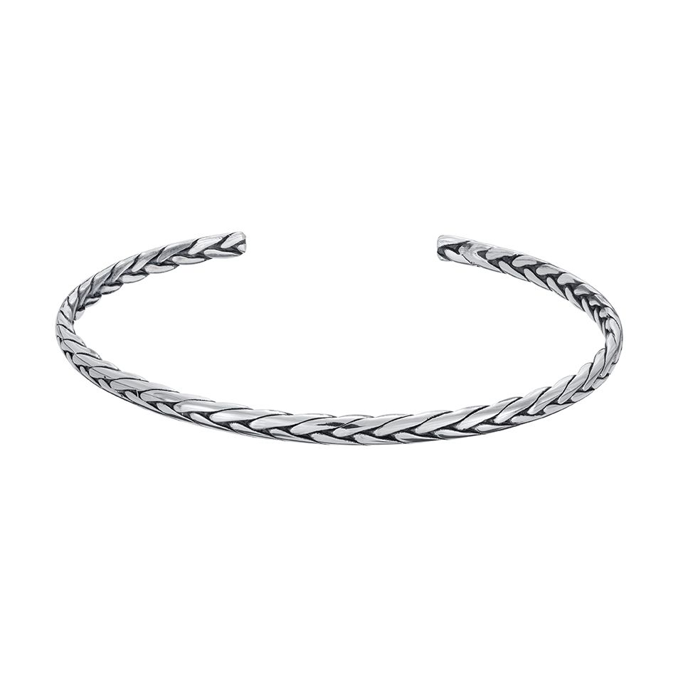 Armring i &auml;kta silver