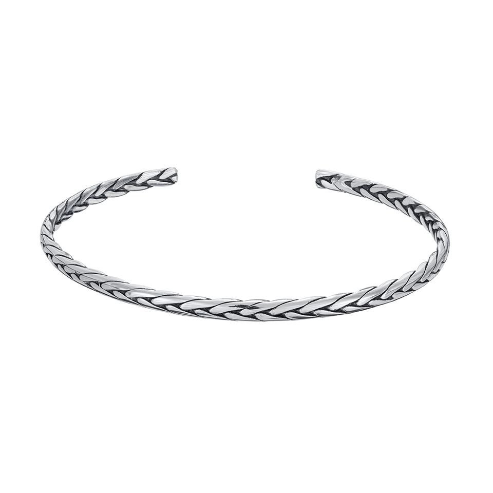 Armring i &auml;kta silver