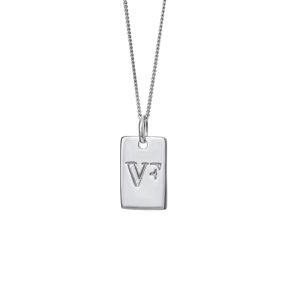 Halsband i &auml;kta silver