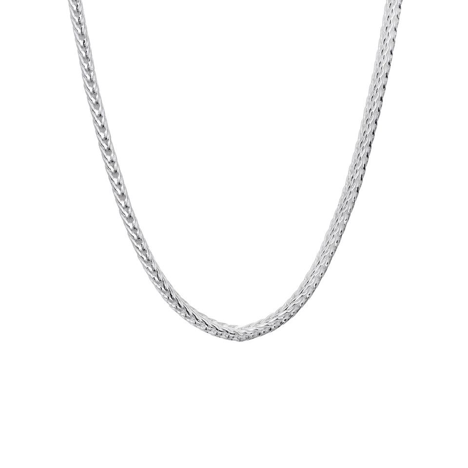 Halsband i &auml;kta silver