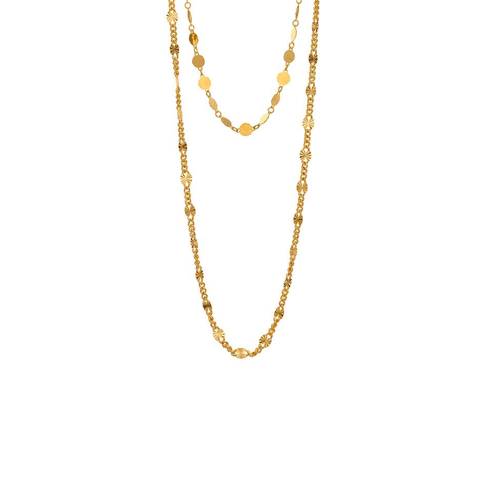 Halsband i förgyllt äkta silver