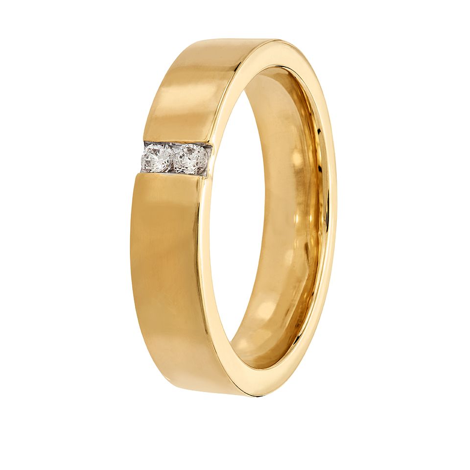 Diamantring i 18K guld, 20.5