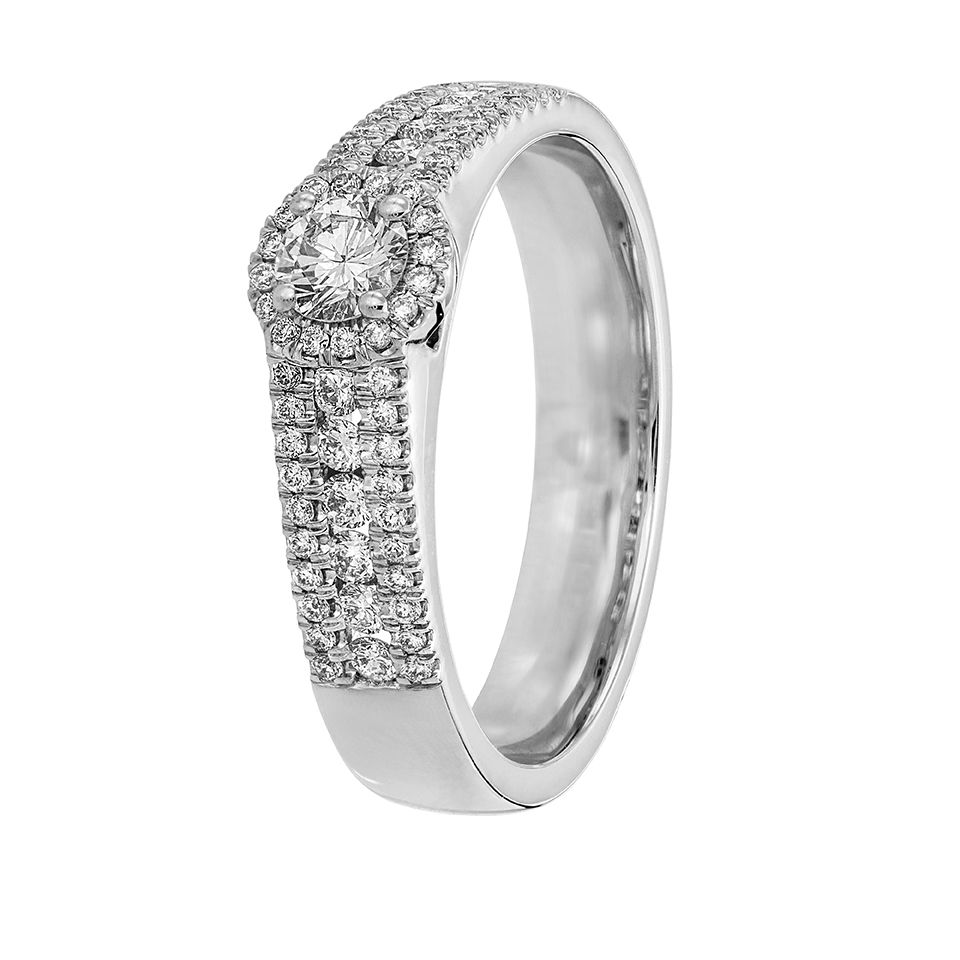 Diamantring i 18K guld, 19.0