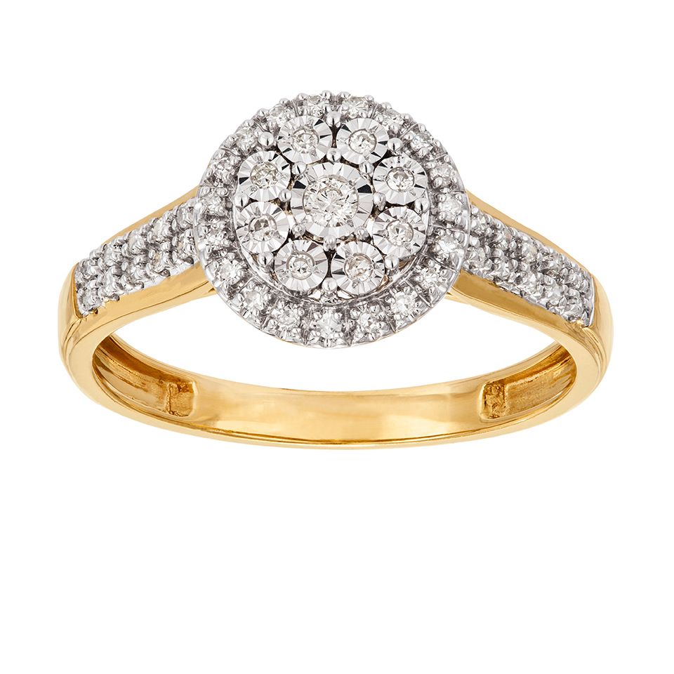 Diamantring i 18K guld, 15.0