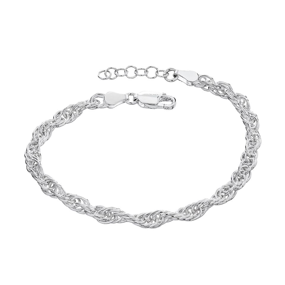 Armband i &auml;kta silver