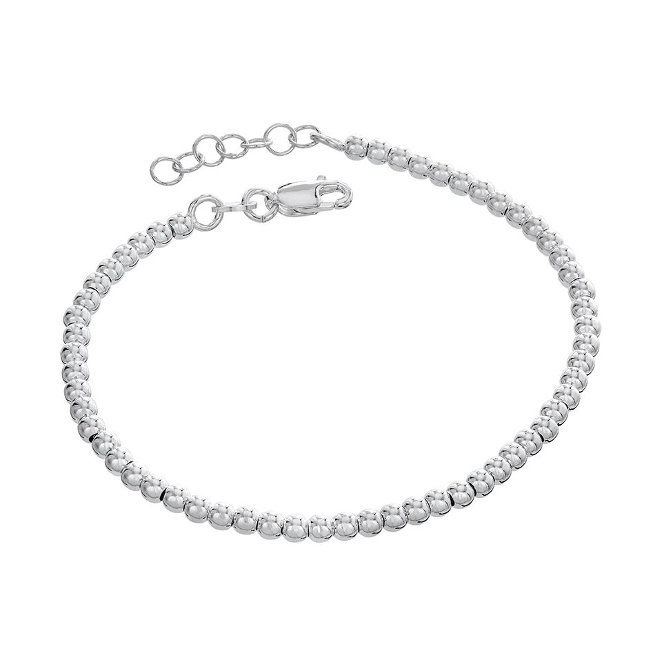 Armband i &auml;kta silver