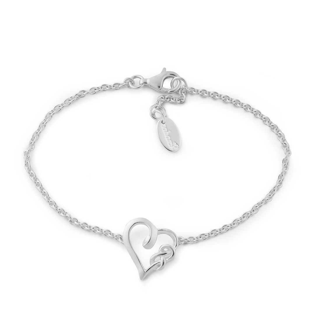 Armband i &auml;kta silver