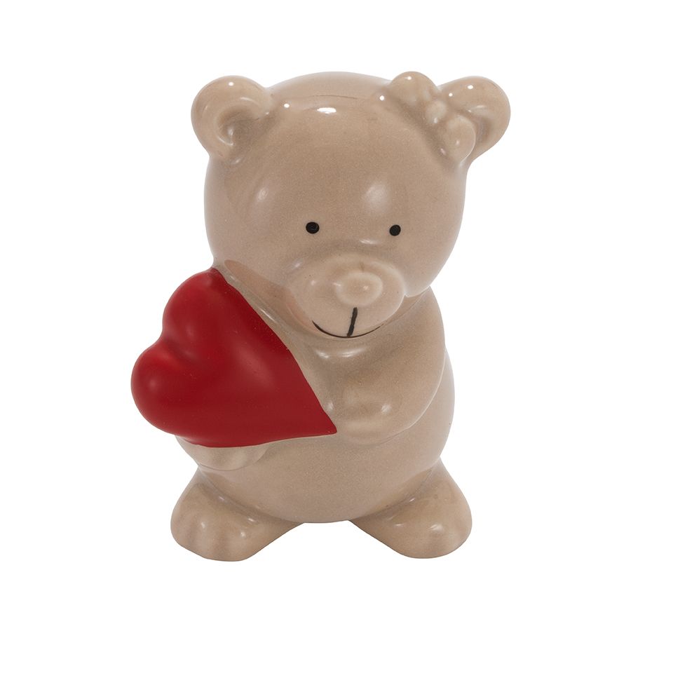 Nalle porslin hjärta