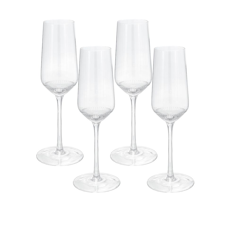 Champagneglas 4-pack Prisma - Guldfynd