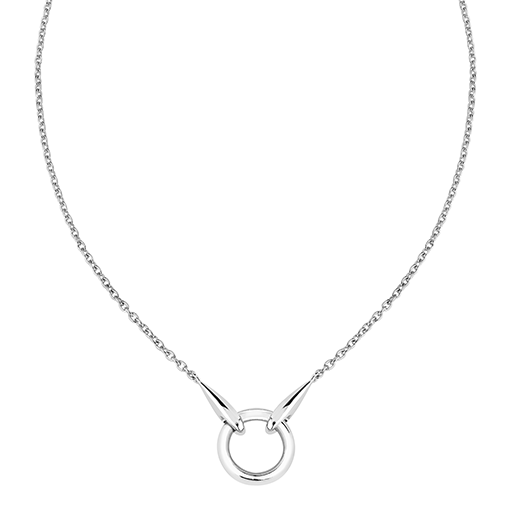 Halsband i &auml;kta silver