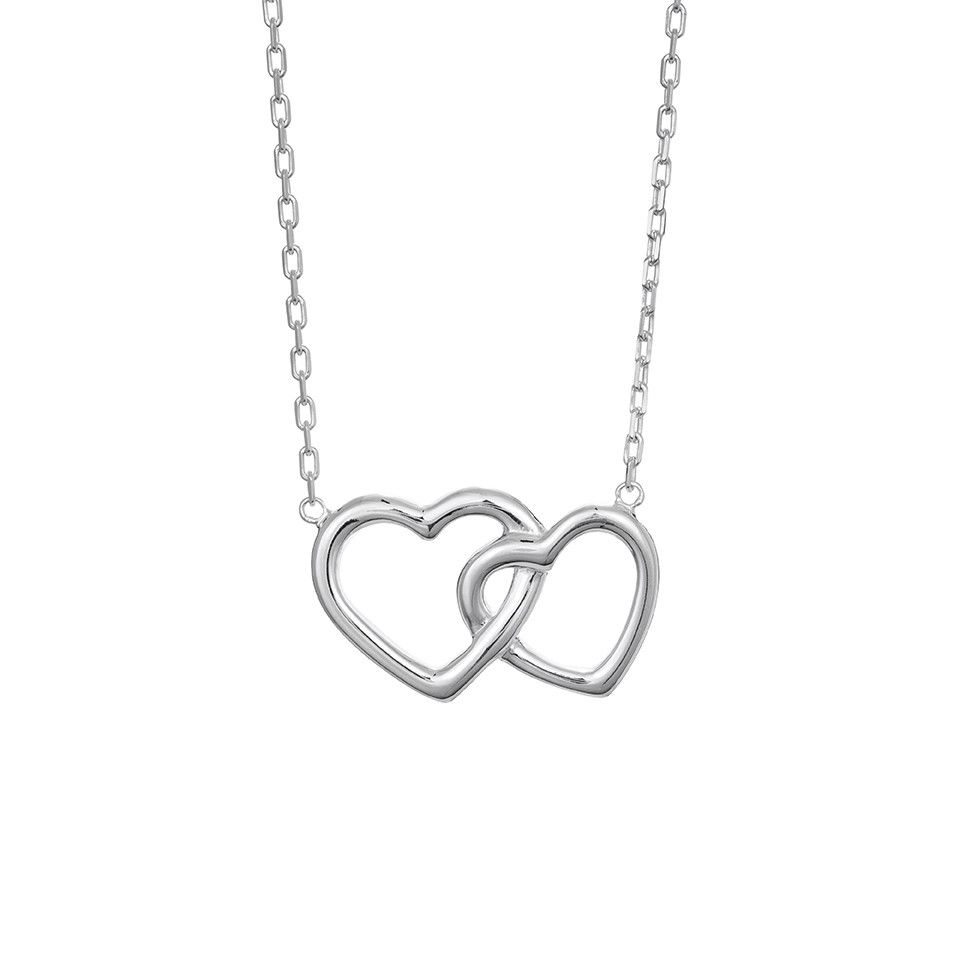 Halsband i &auml;kta silver