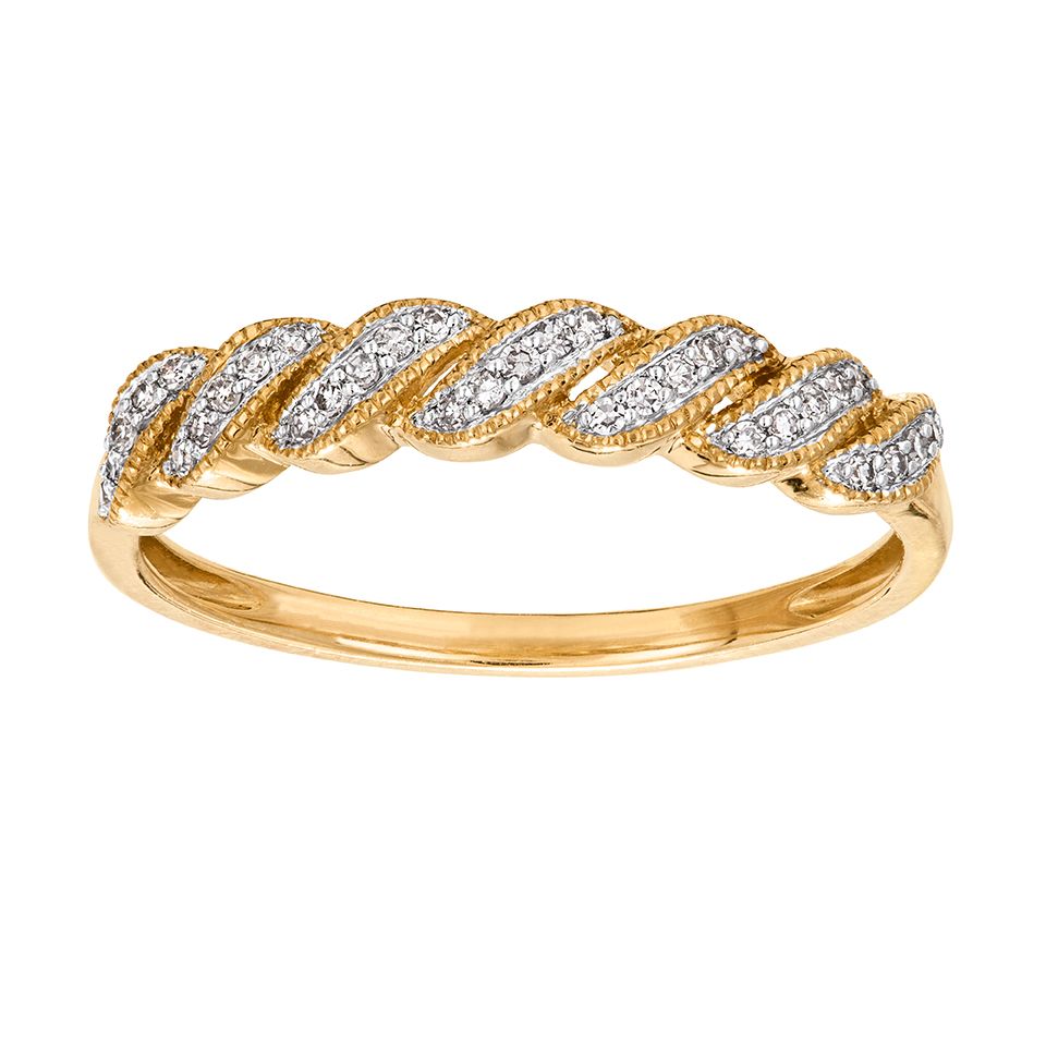 Diamantring i 18K guld, 19.0