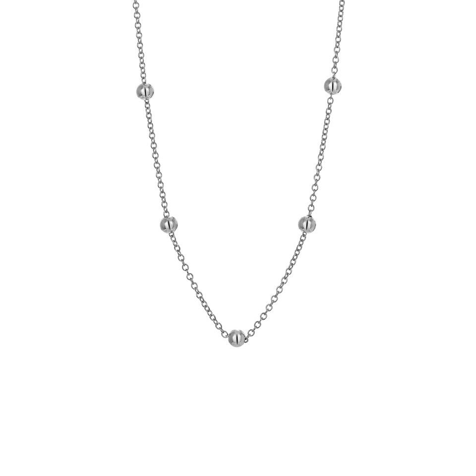 Halsband i &auml;kta silver