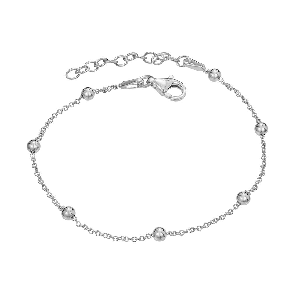 Armband i &auml;kta silver