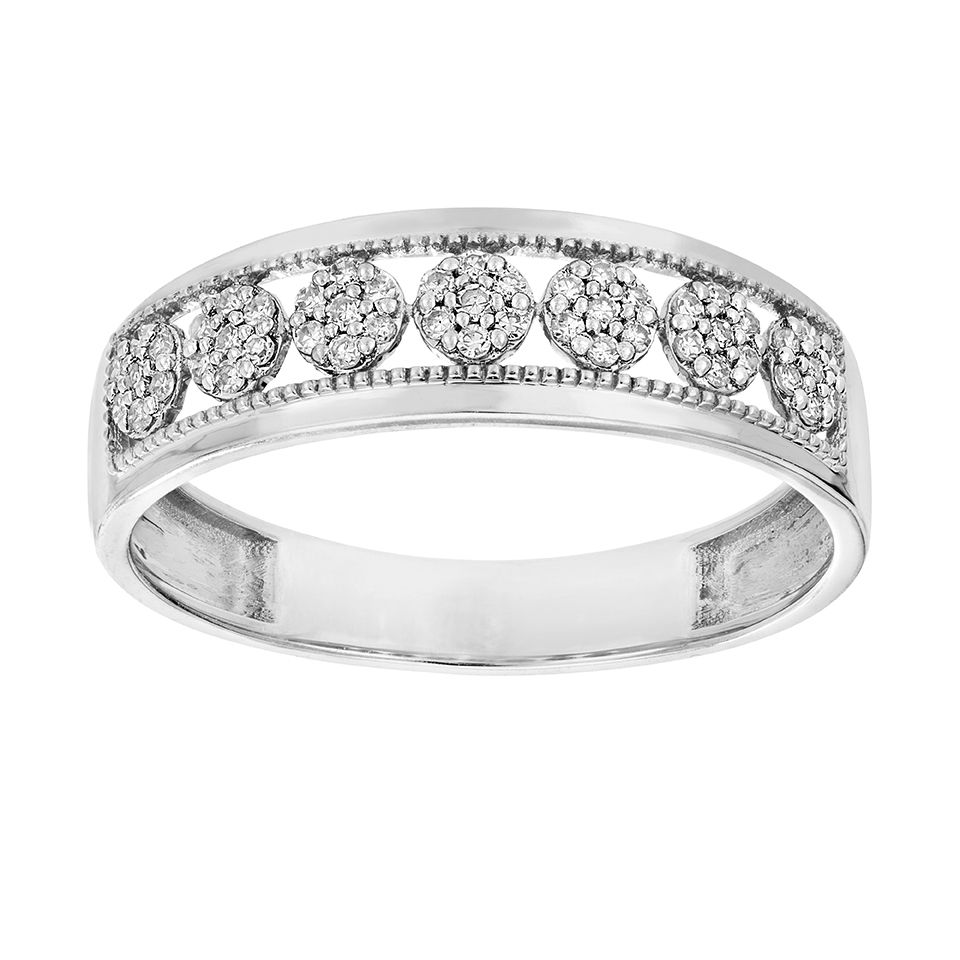 Diamantring i 18K guld, 17.5