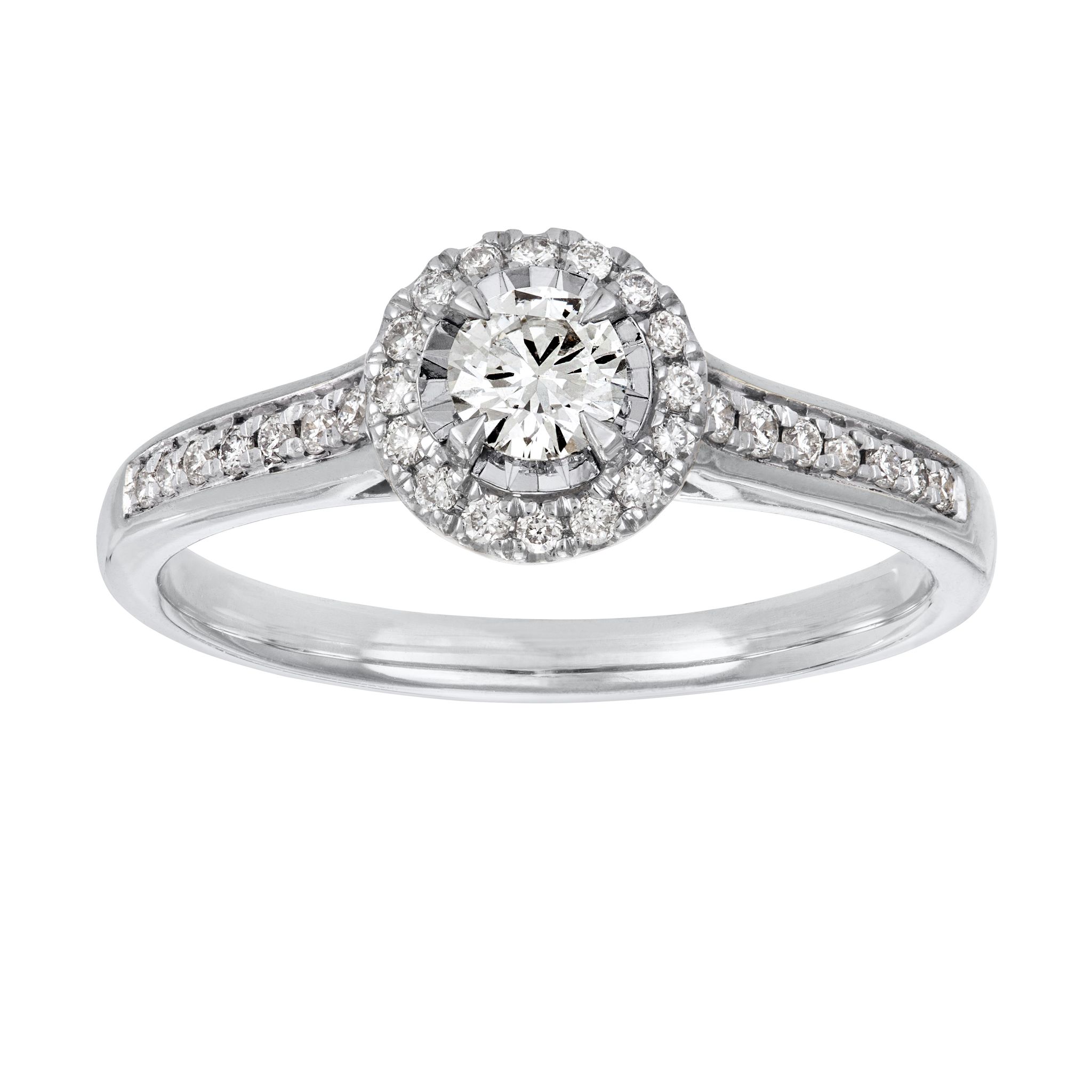 Diamantring i 18K guld, 15.5