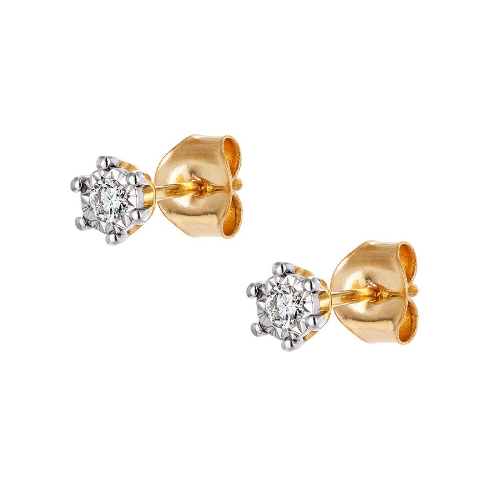 Diamantörhängen i 18K guld