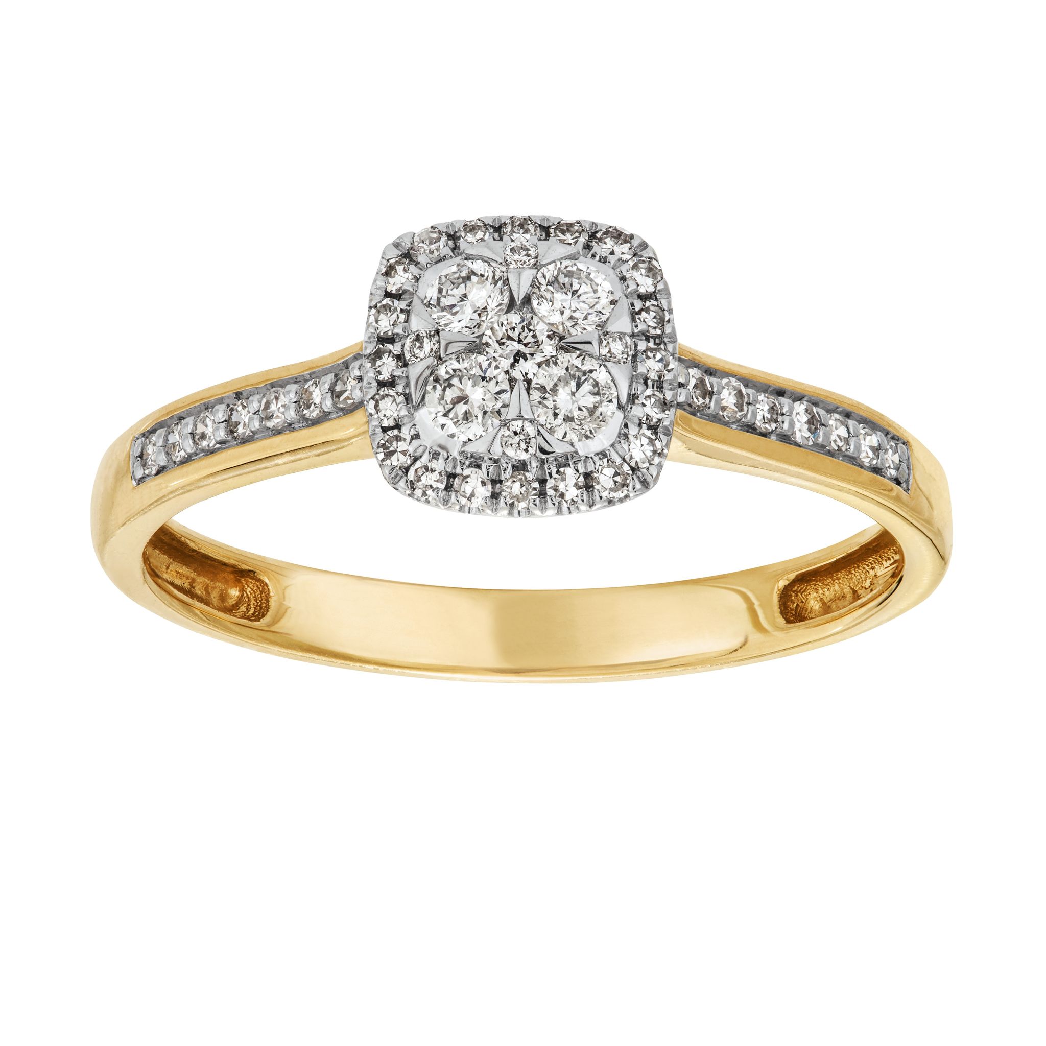 Diamantring i 18K guld, 18.5