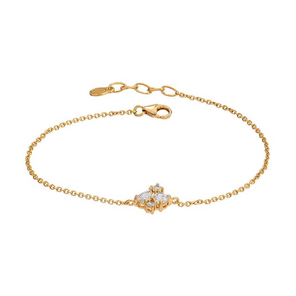 Armband i &auml;kta silver