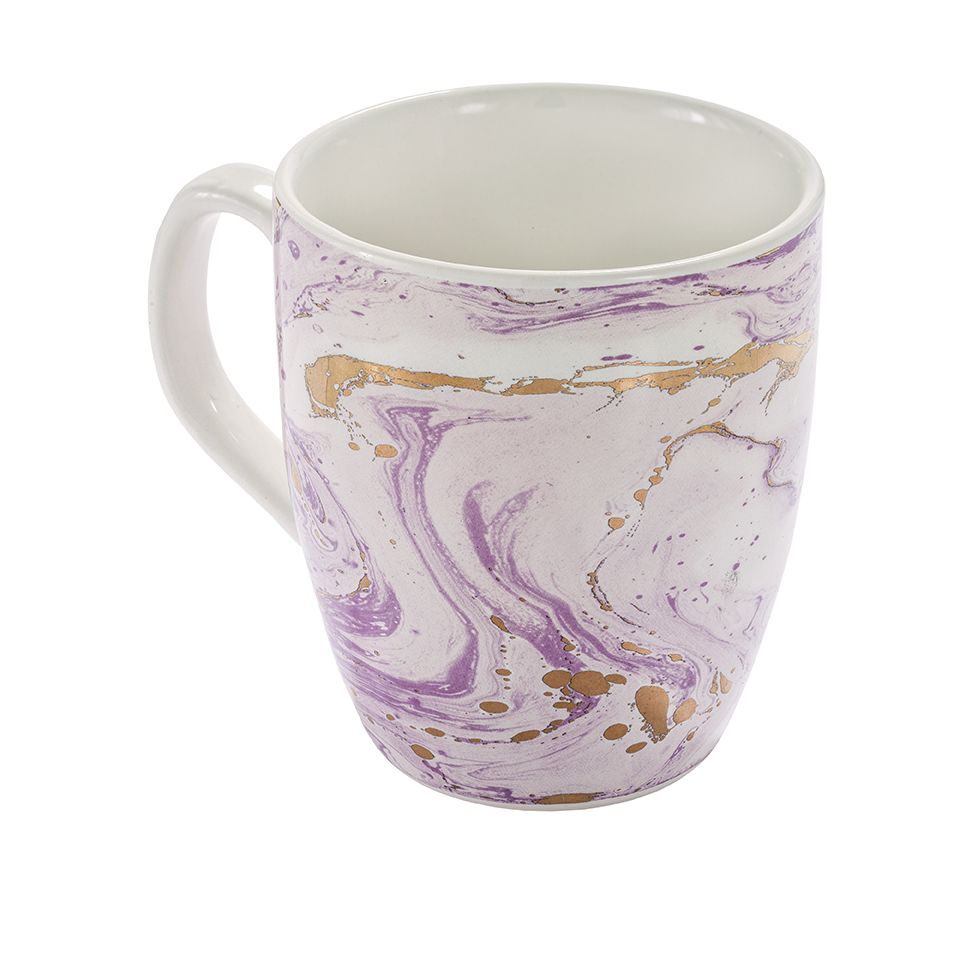Mugg rosa print med gulddetaljer