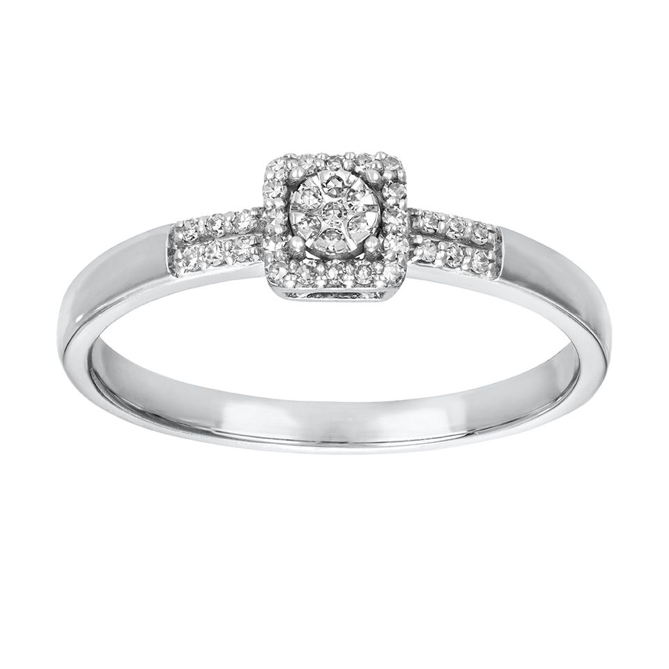 Diamantring i 18K guld, 18.5