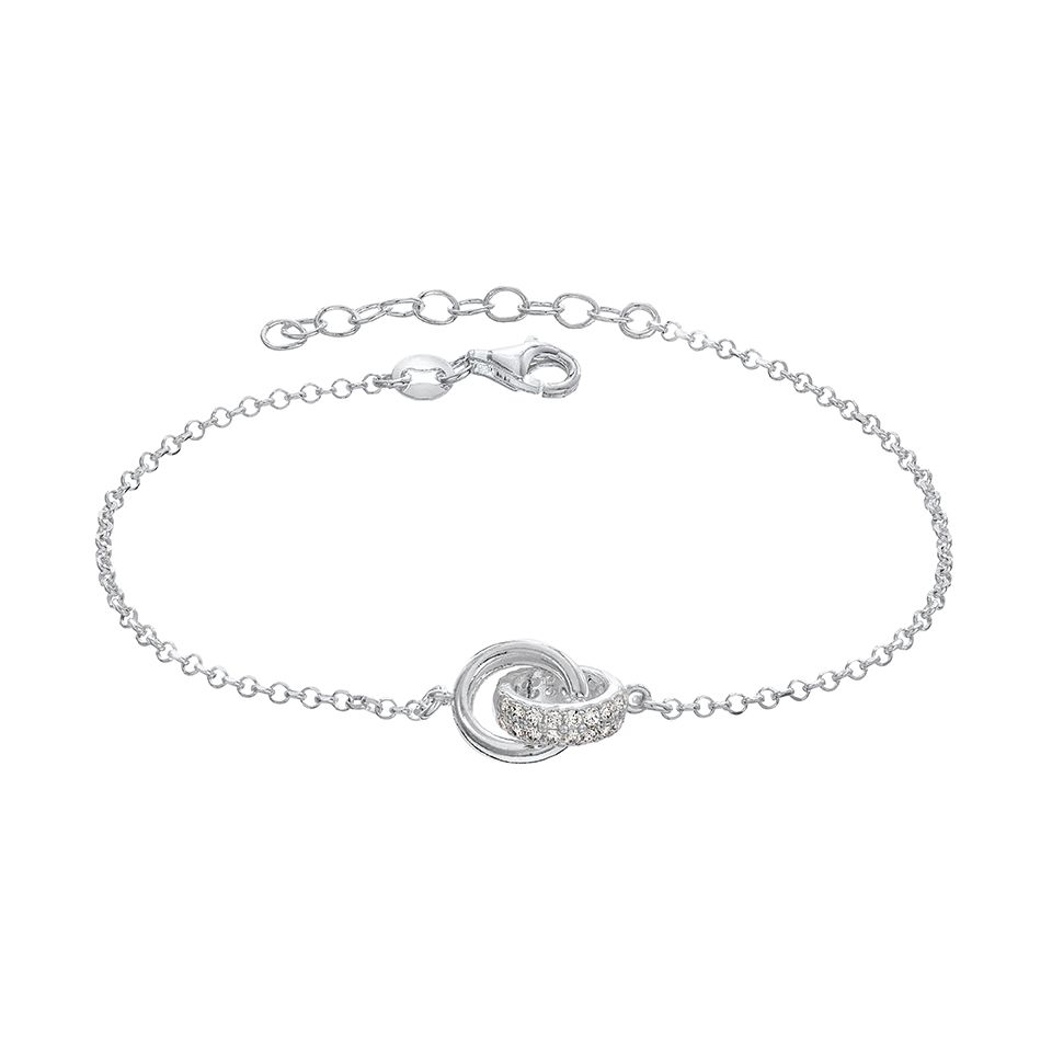 Armband i &auml;kta silver