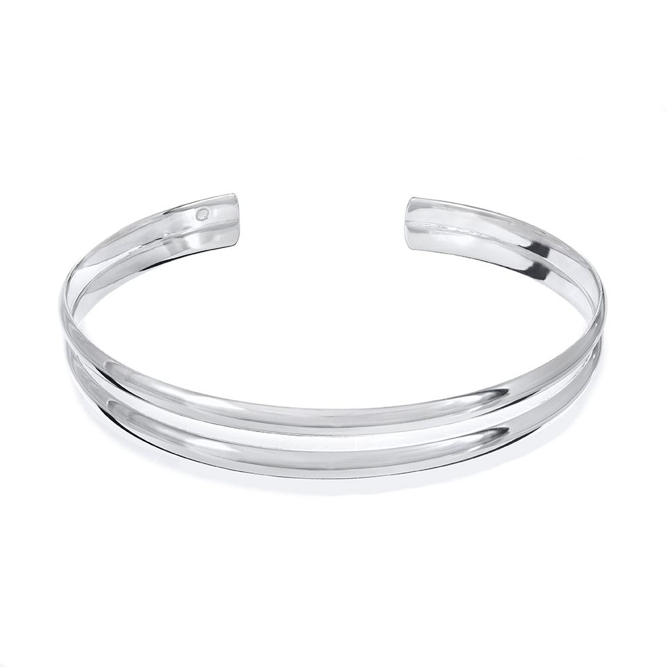 Armring i &auml;kta silver