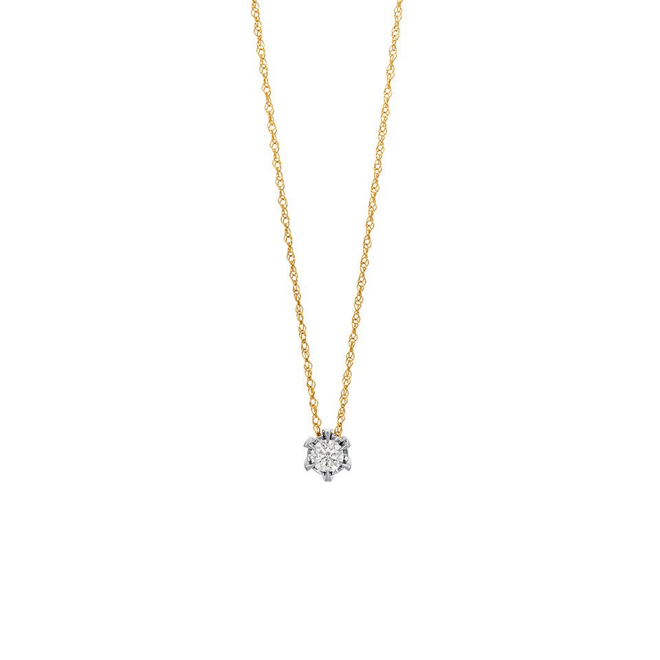 Diamanthalsband i 18K guld - Guldfynd