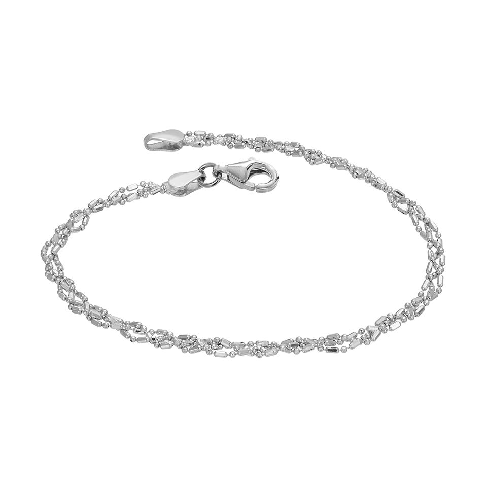 Armband i &auml;kta silver