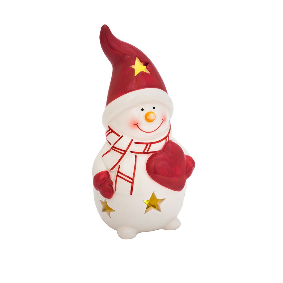 Ljuslykta LED Snögubbe