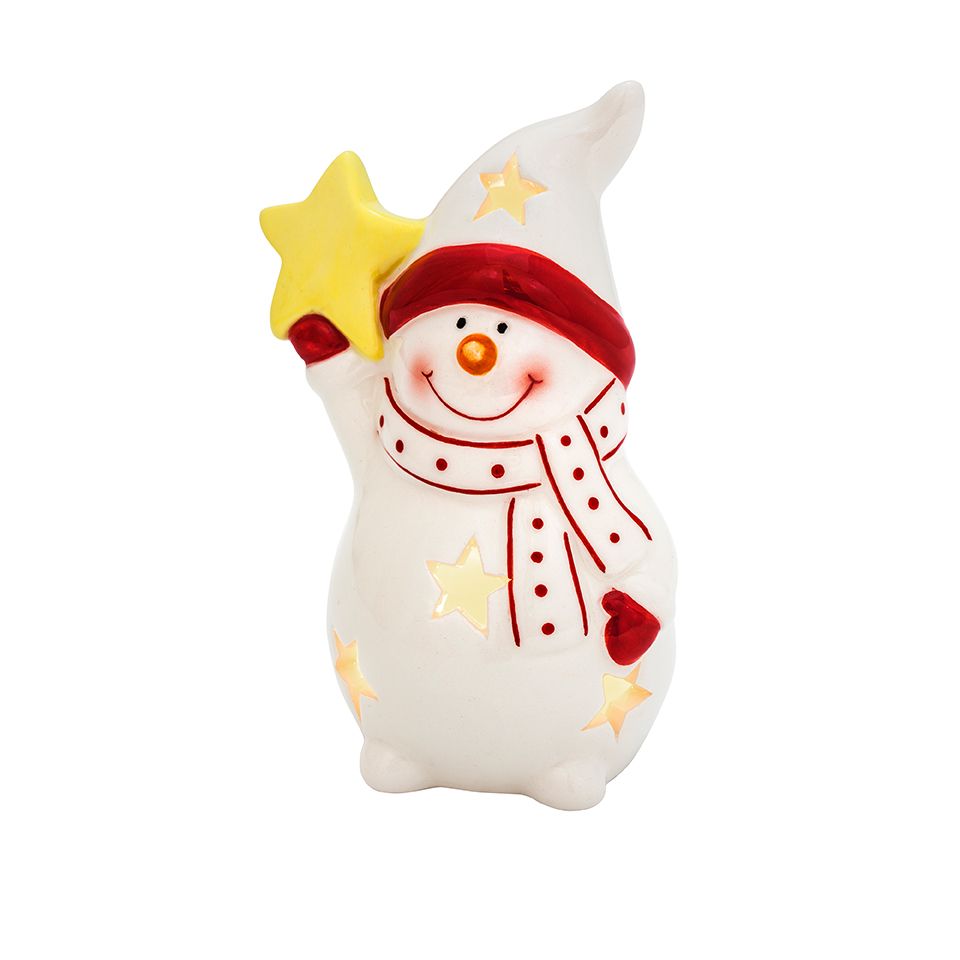 Ljuslykta LED Snögubbe