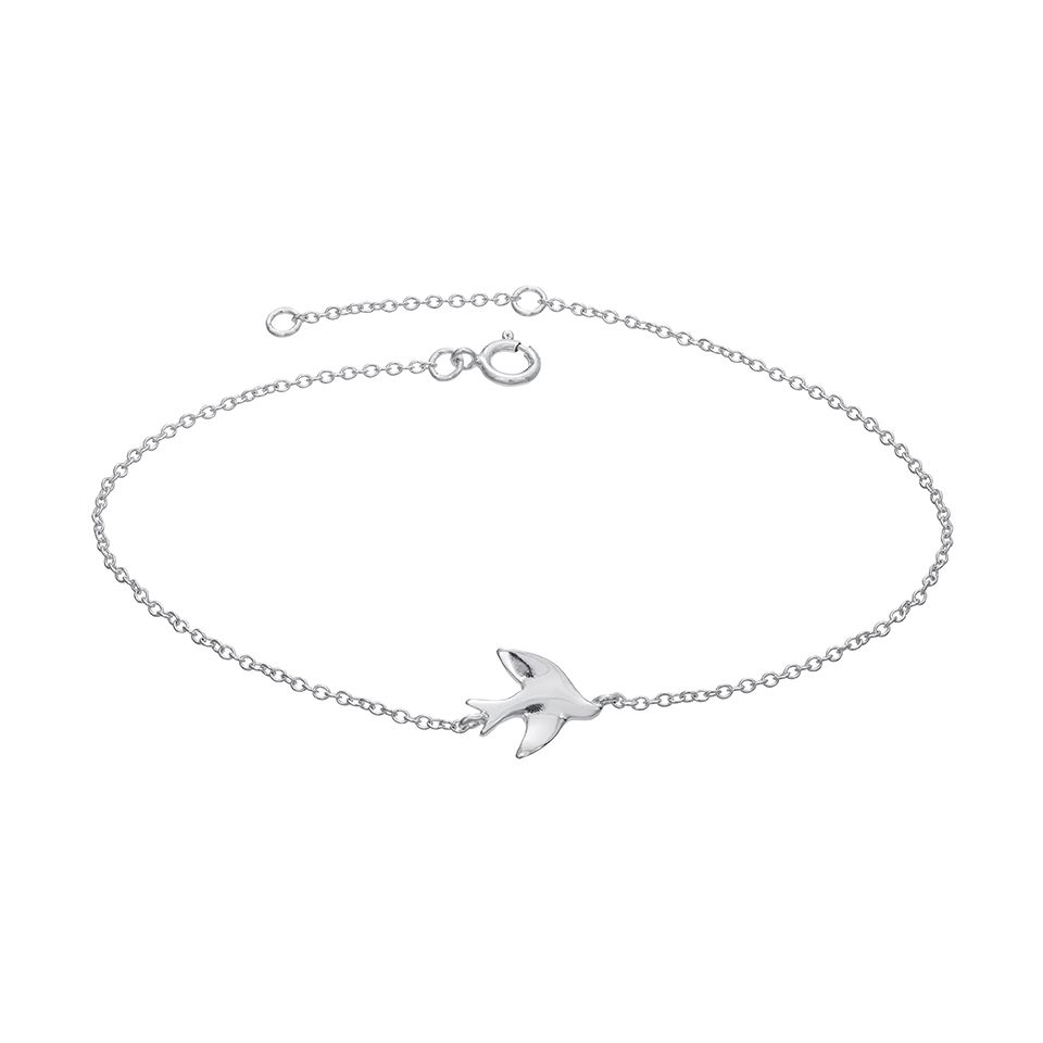 Armband i &auml;kta silver