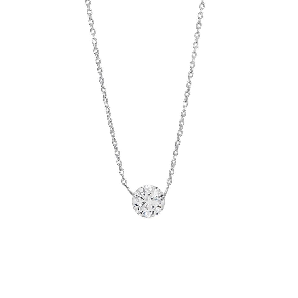 Halsband i äkta silver med kubisk zirkonia