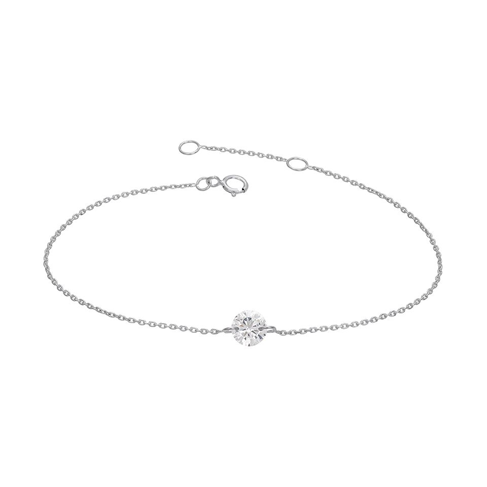 Armband i äkta silver med kubisk zirkonia