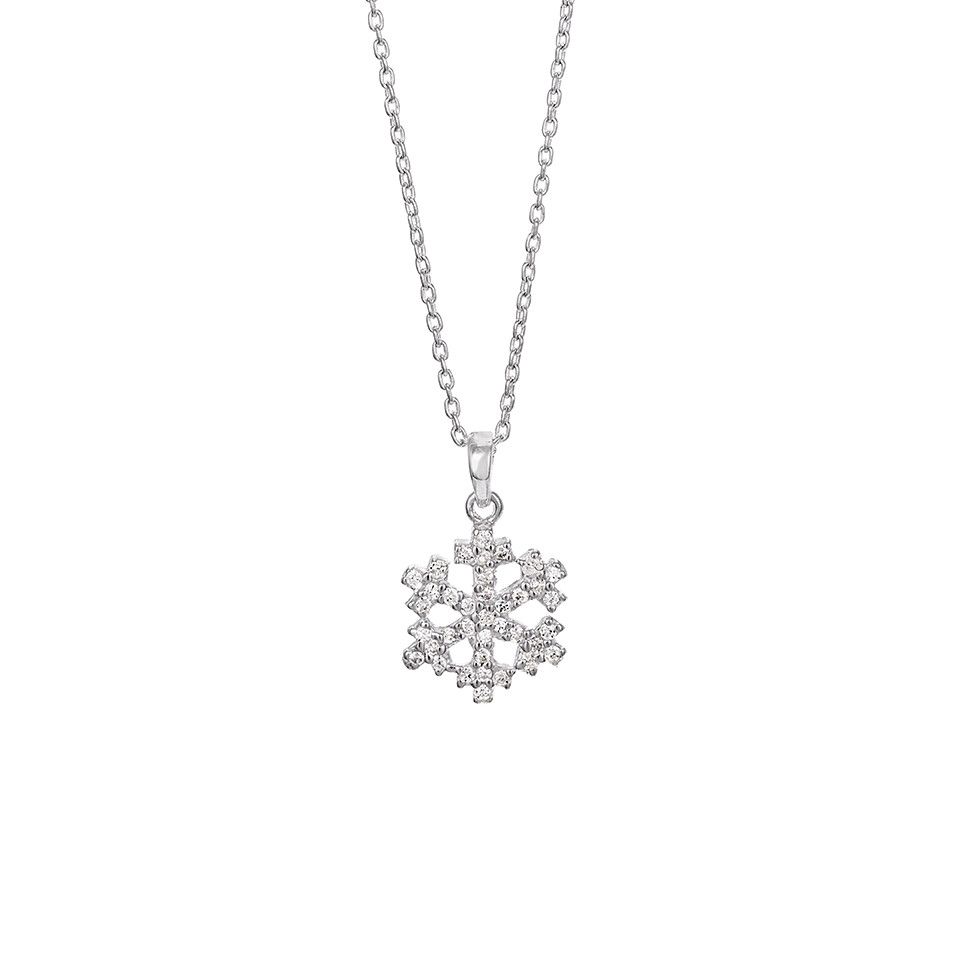 Halsband i &auml;kta silver
