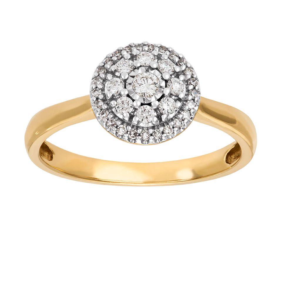 Diamantring i 18K guld, 18.0