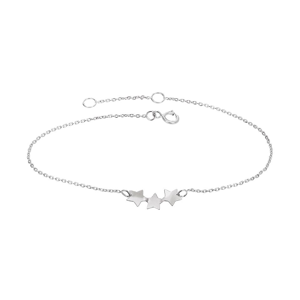 Armband i &auml;kta silver