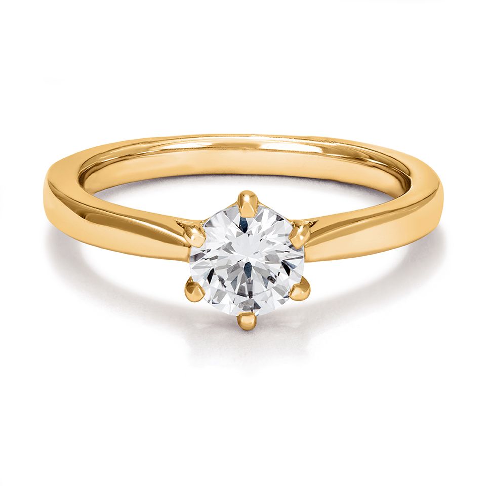 Ring med labbodlad diamant Polaris, 18.5