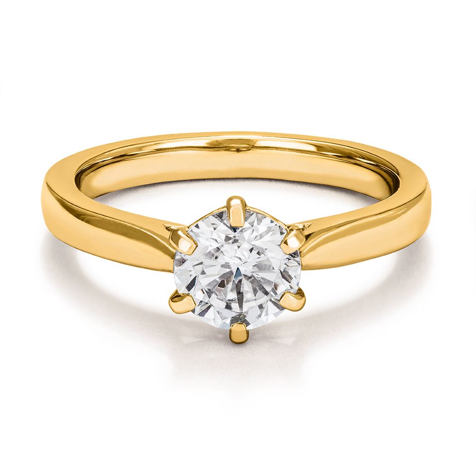 Ring med labbodlad diamant Polaris, 17.5