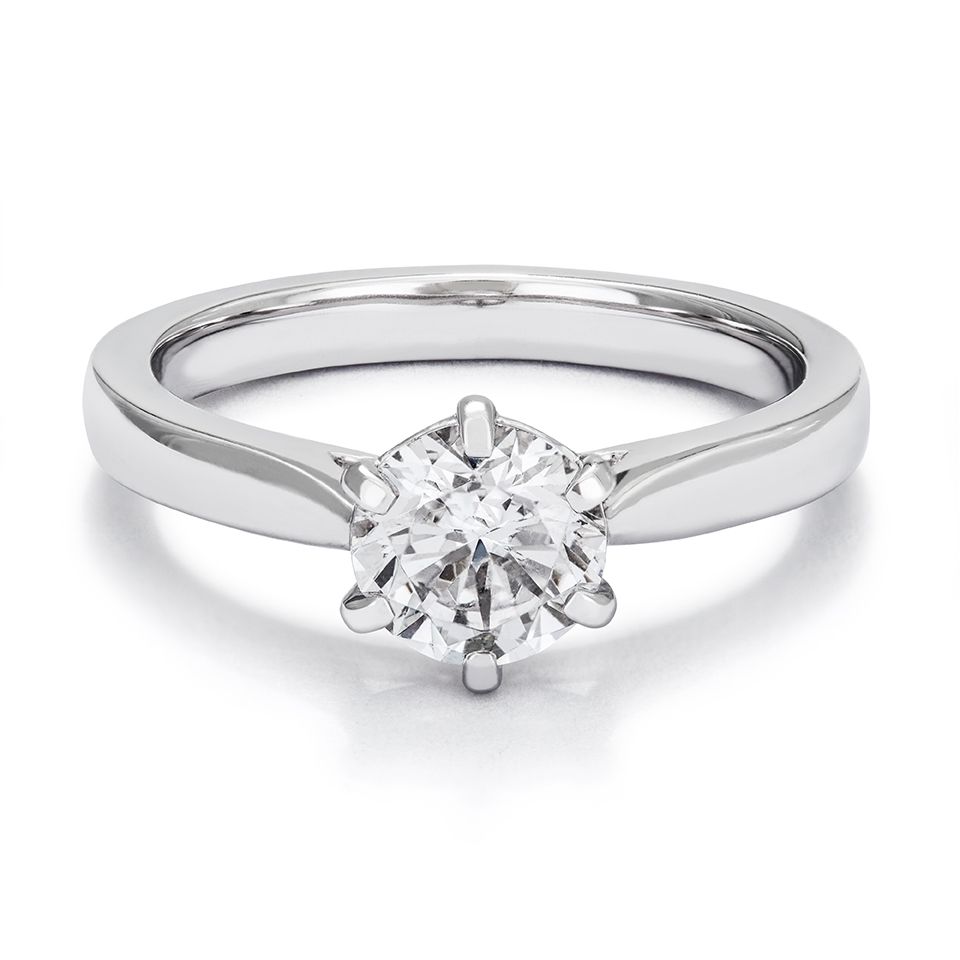Ring med labbodlad diamant Polaris, 19.0