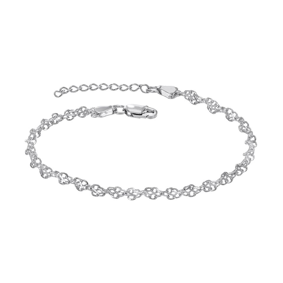 Armband i &auml;kta silver