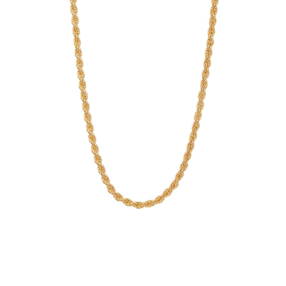 Halsband i &auml;kta silver 45cm