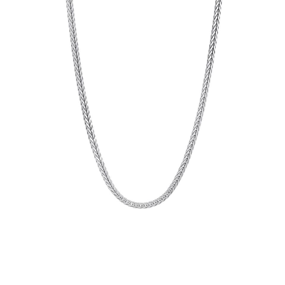Halsband i &auml;kta silver