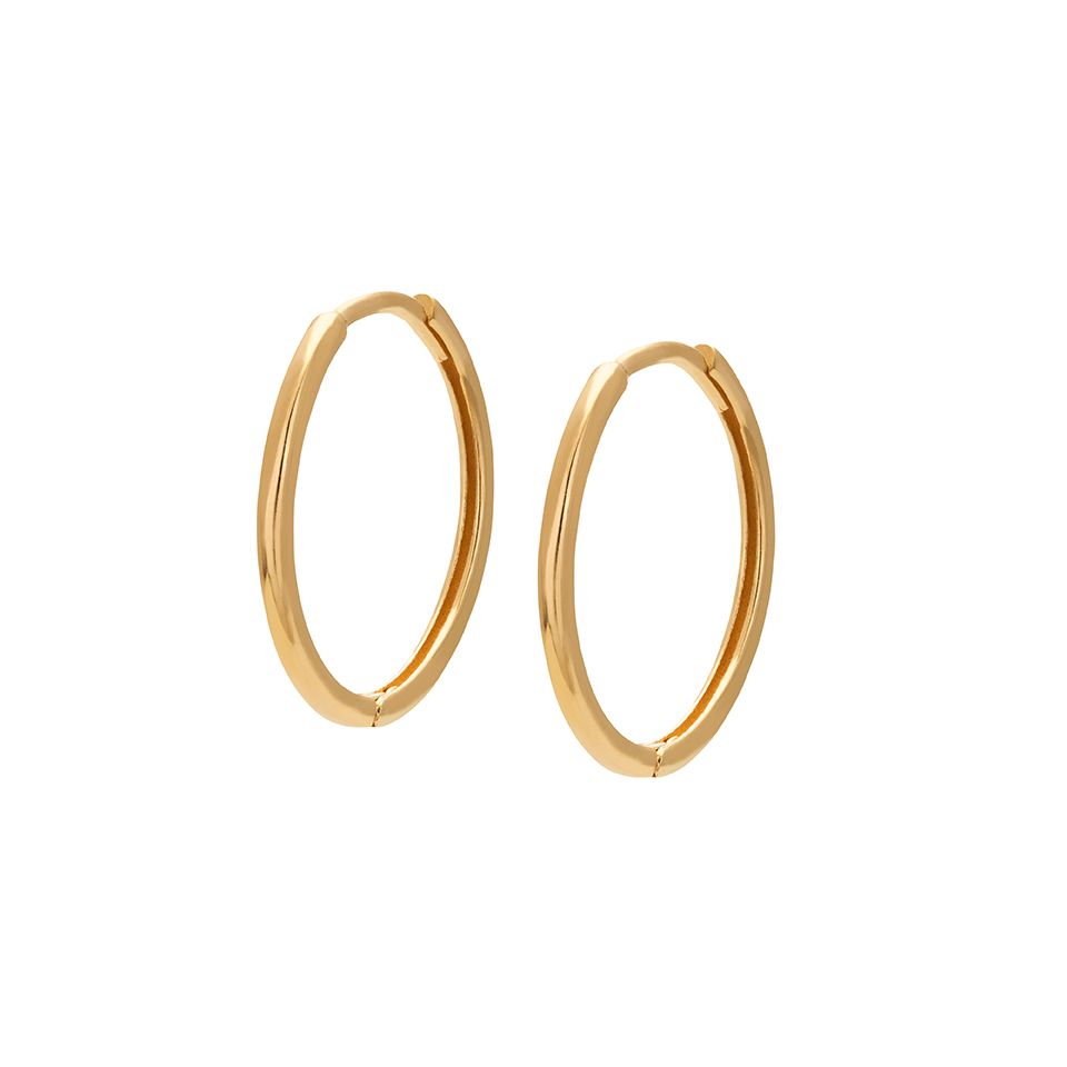 Örhängen i 18K guld 15mm