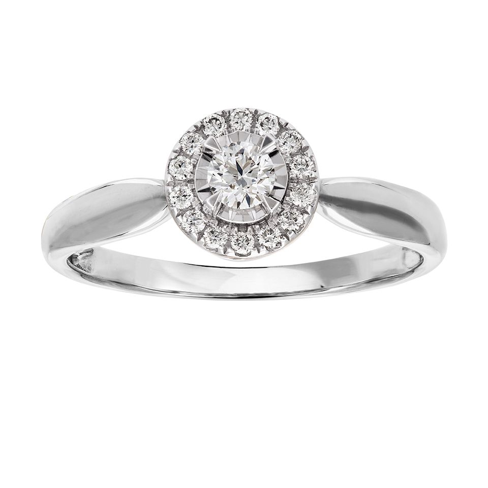 Diamantring i 18K guld, 20.0