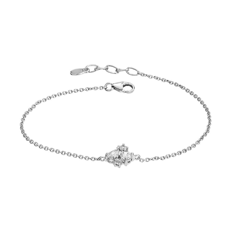 Armband i &auml;kta silver