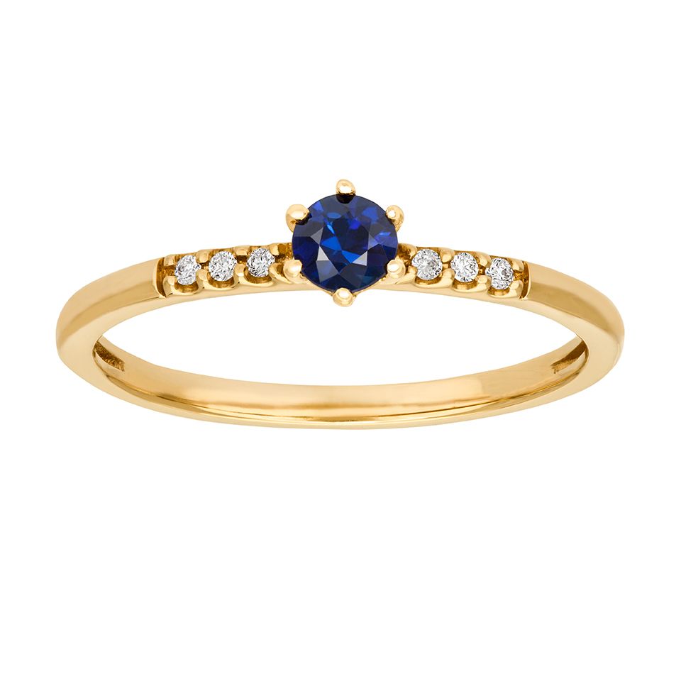 Diamantring i 18K guld, 15.5