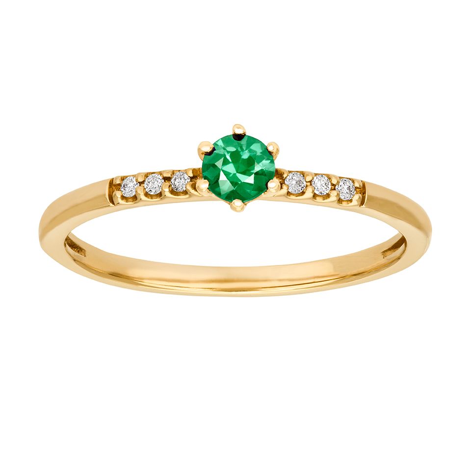 Diamantring i 18K guld, 18.5