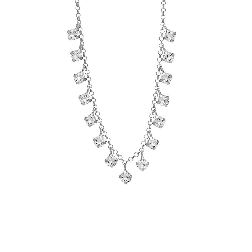 Halsband &auml;kta silver